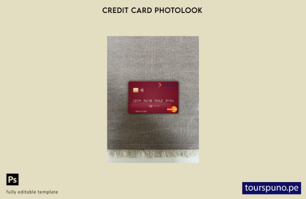 listo para imprimir Ecuador Banco del Austro mastercard photolook plantilla fron